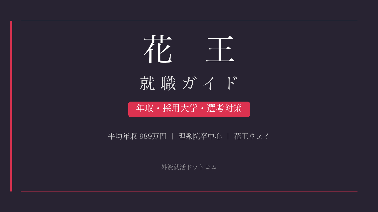 【28卒】花王の年収・採用大学・選考対策｜理系院卒が有利？文系でも内定できる就職ガイド