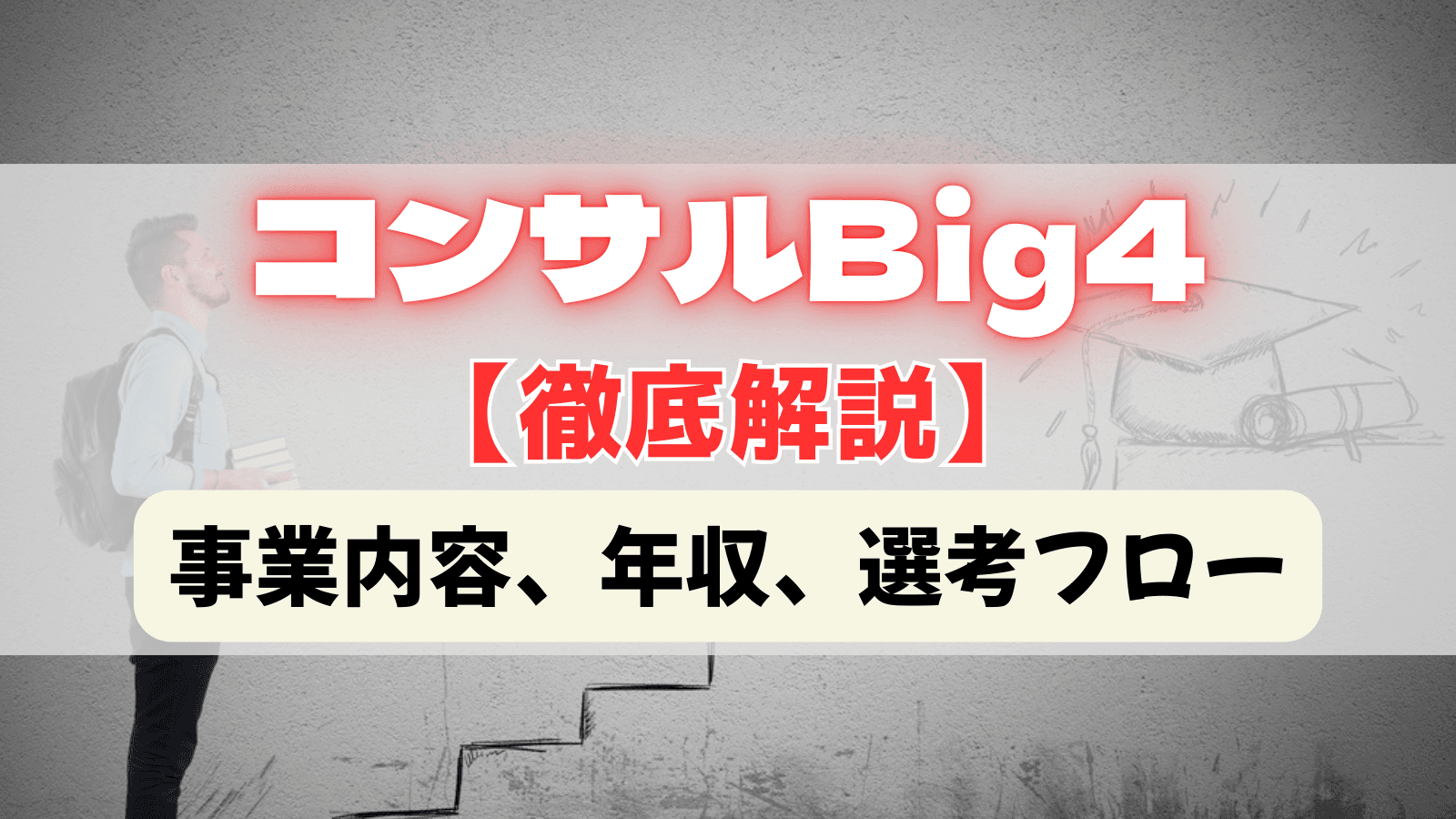 【コンサルBig4】事業内容、年収、選考フロー徹底解説！違いを理解して内定獲得へ！