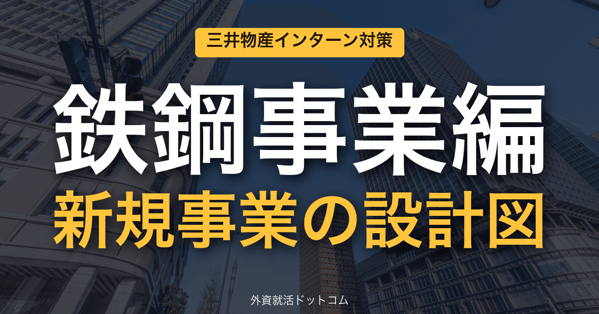 三井物産ビジネス理解&インターン対策|第1回「鉄鋼事業編」──低炭素鋼ハブ"Mi-CAM"で学ぶ新規事業の設計図