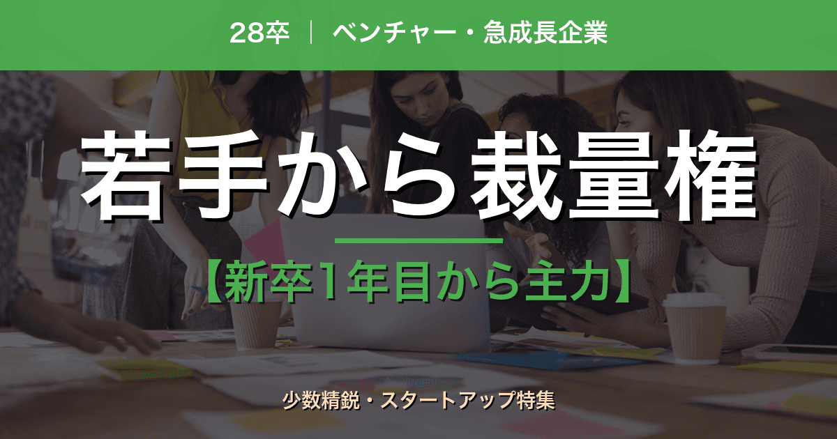 【28卒向け】若手時代から裁量権を持てる企業の本選考・インターン・説明会情報特集